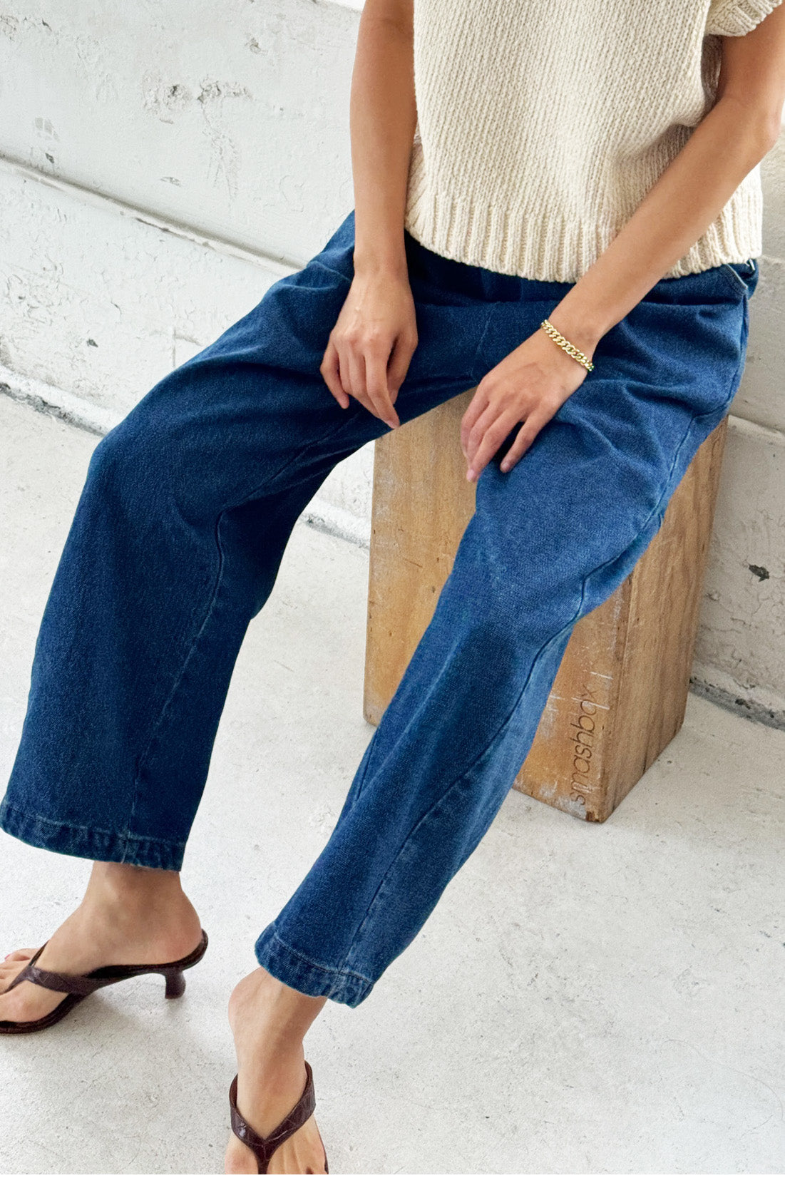 Le Bon Shoppe Blue Denim Arc Pants