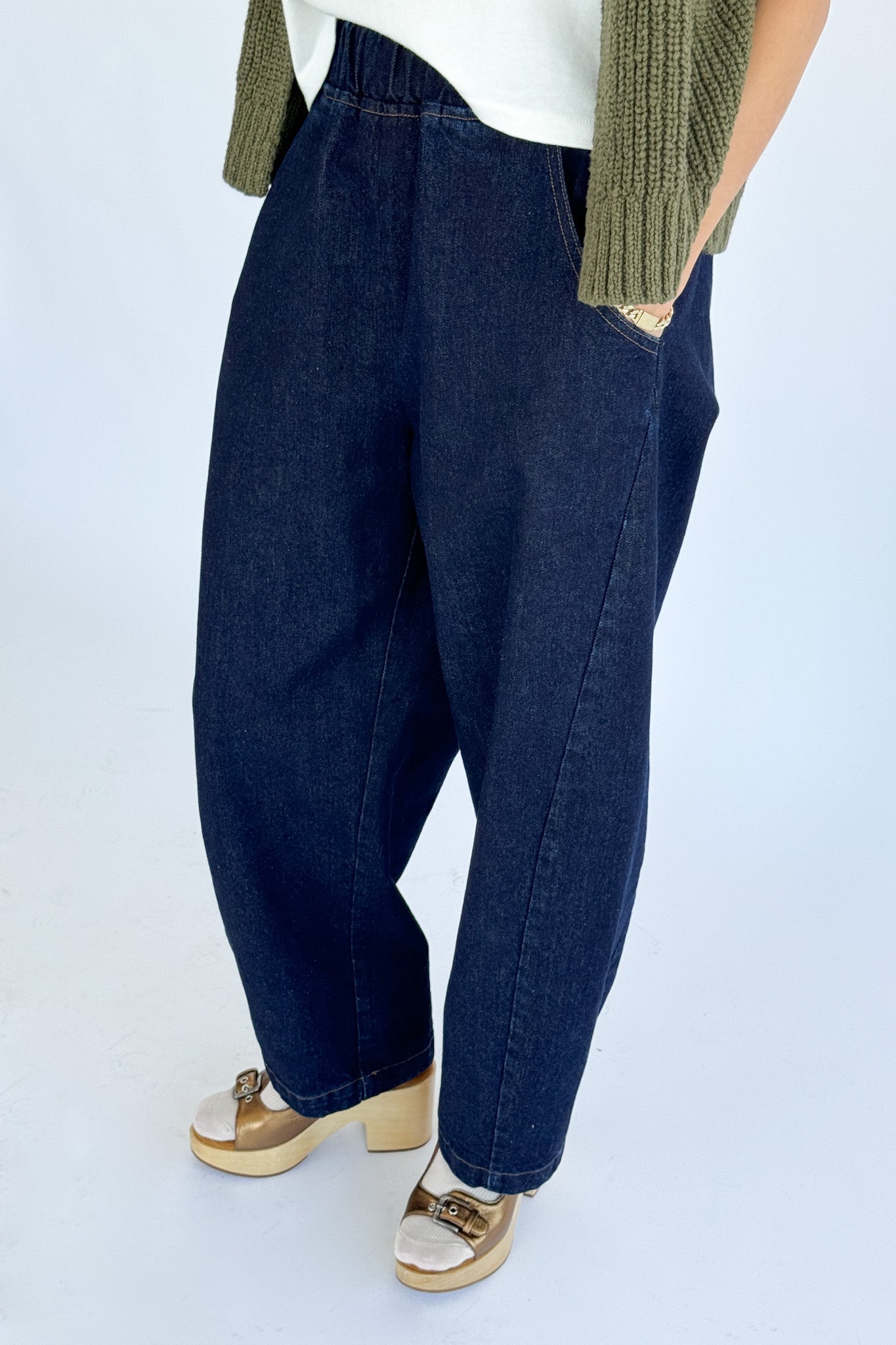 Le Bon Shoppe Blue Denim Arc Pants