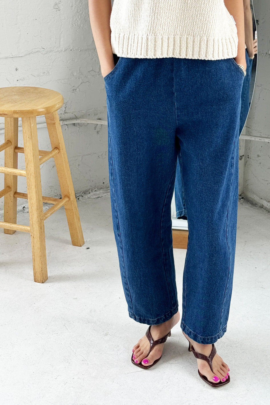 Le Bon Shoppe Blue Denim Arc Pants