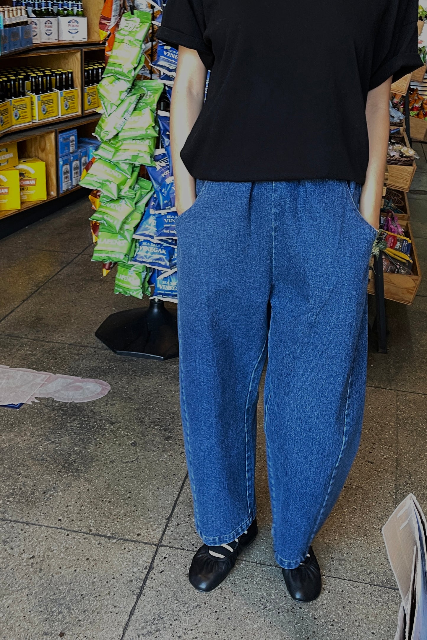 Le Bon Shoppe Blue Denim Arc Pants