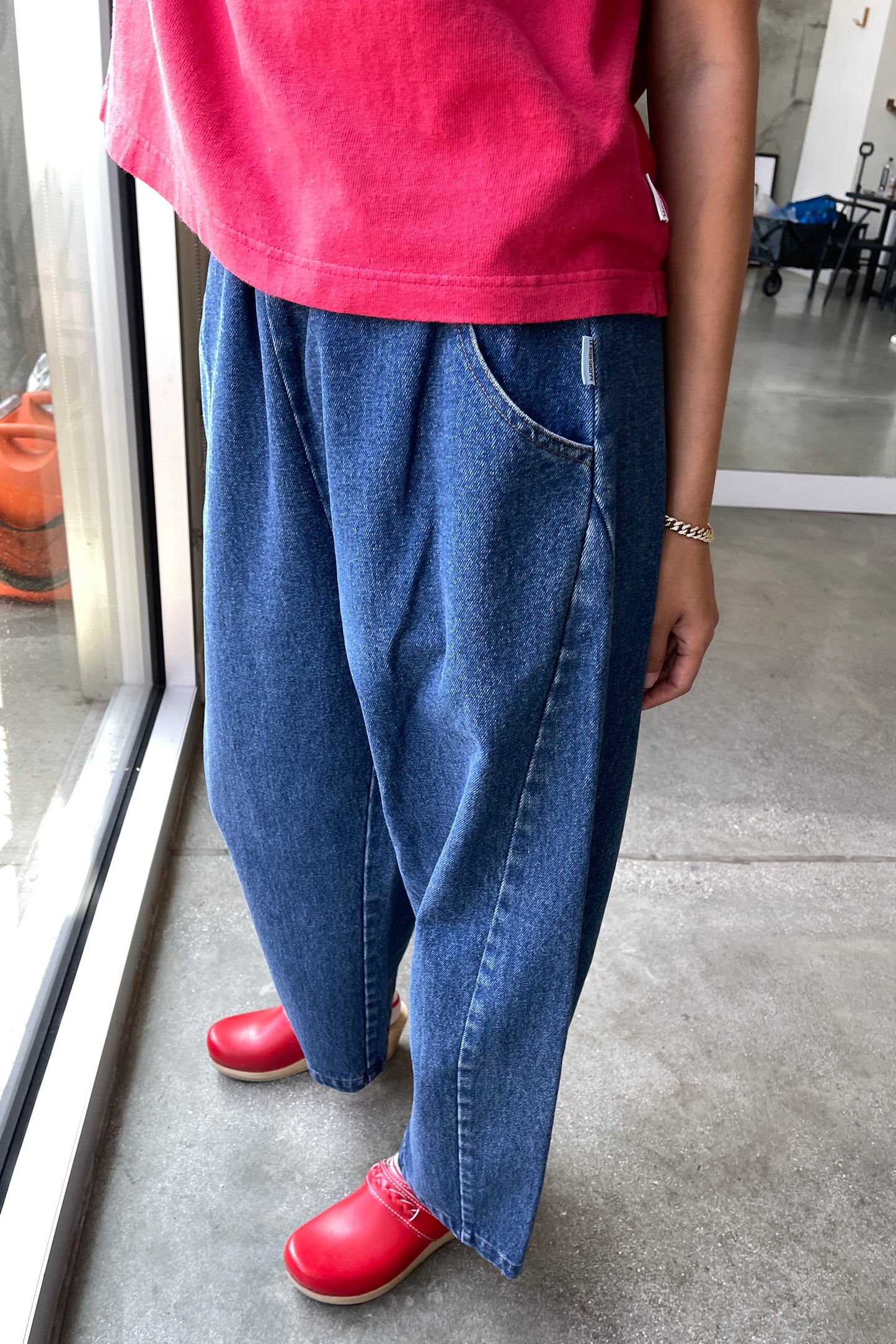 Le Bon Shoppe Blue Denim Arc Pants