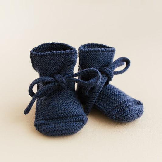 Hvid Blue Merino Wool Booties