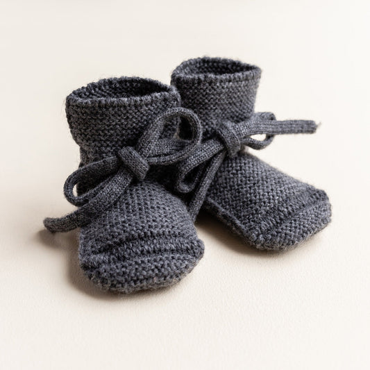 Charcoal  Merino Wool Booties