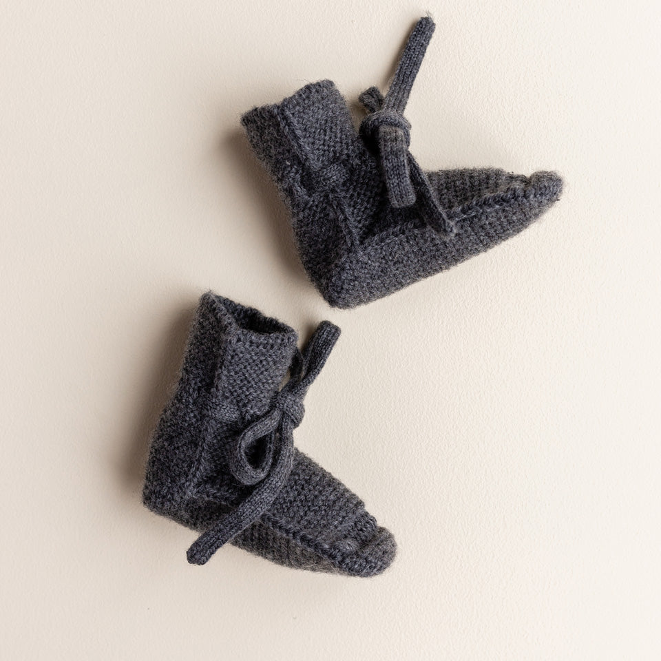 Charcoal  Merino Wool Booties