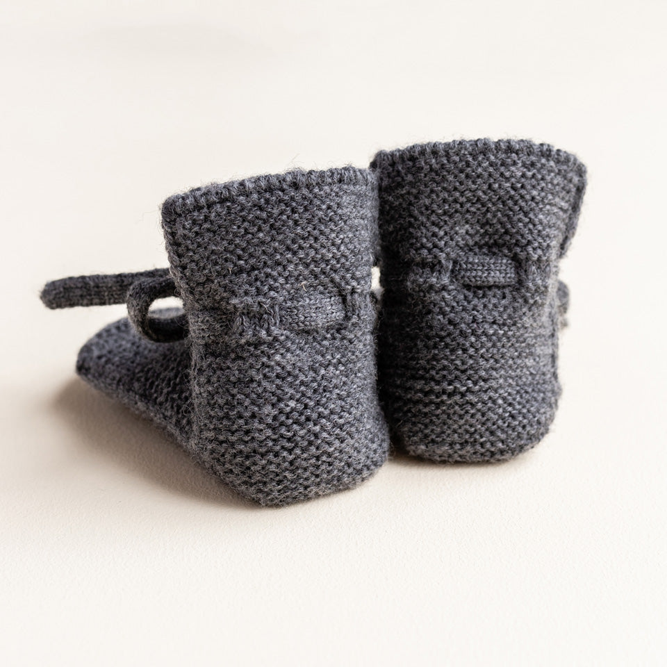 Charcoal  Merino Wool Booties