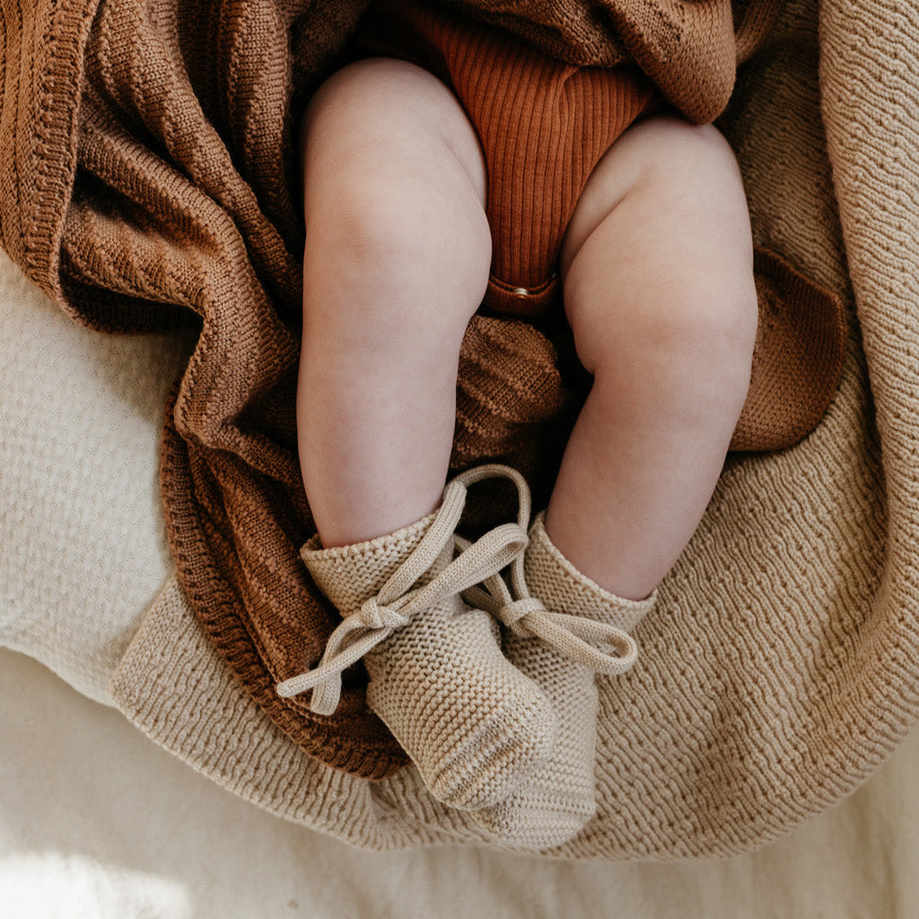 Oat Merino Wool Booties