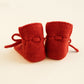 Red Merino Wool Booties
