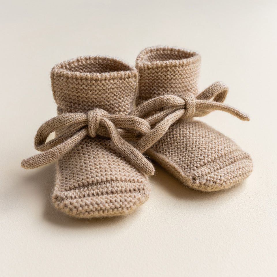 Sand Merino Wool Booties