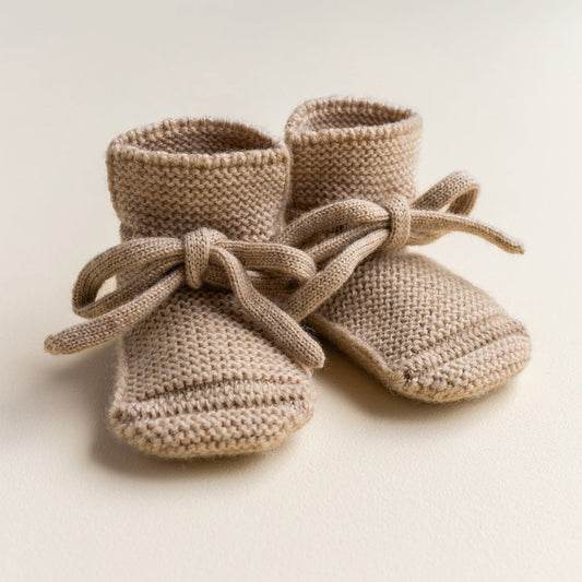 Sand Merino Wool Booties