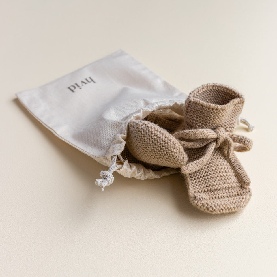 Sand Merino Wool Booties