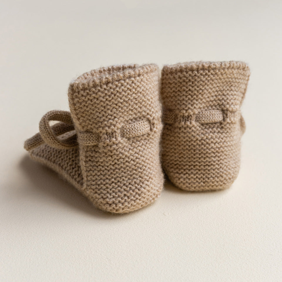 Sand Merino Wool Booties