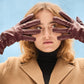 Becksöndergaard Burgundy Smooth Leather Gloves