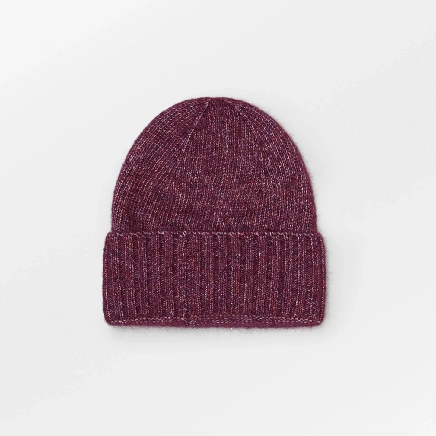 Becksöndergaard Violets Purple Lenny Beanie made from alpaca wool and cotton, designed for warmth and style during the colder months.