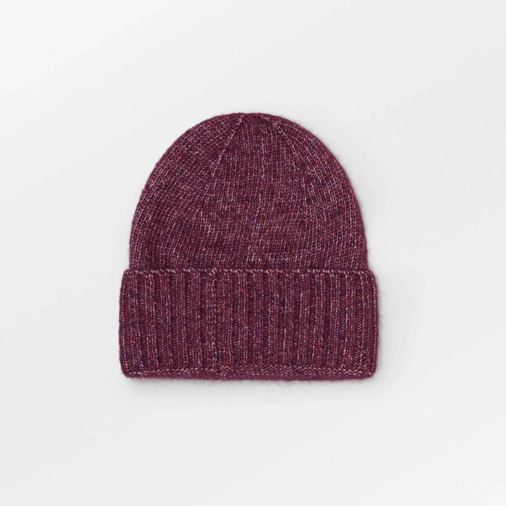 Becksöndergaard Violets Purple Lenny Beanie made from alpaca wool and cotton, designed for warmth and style during the colder months.