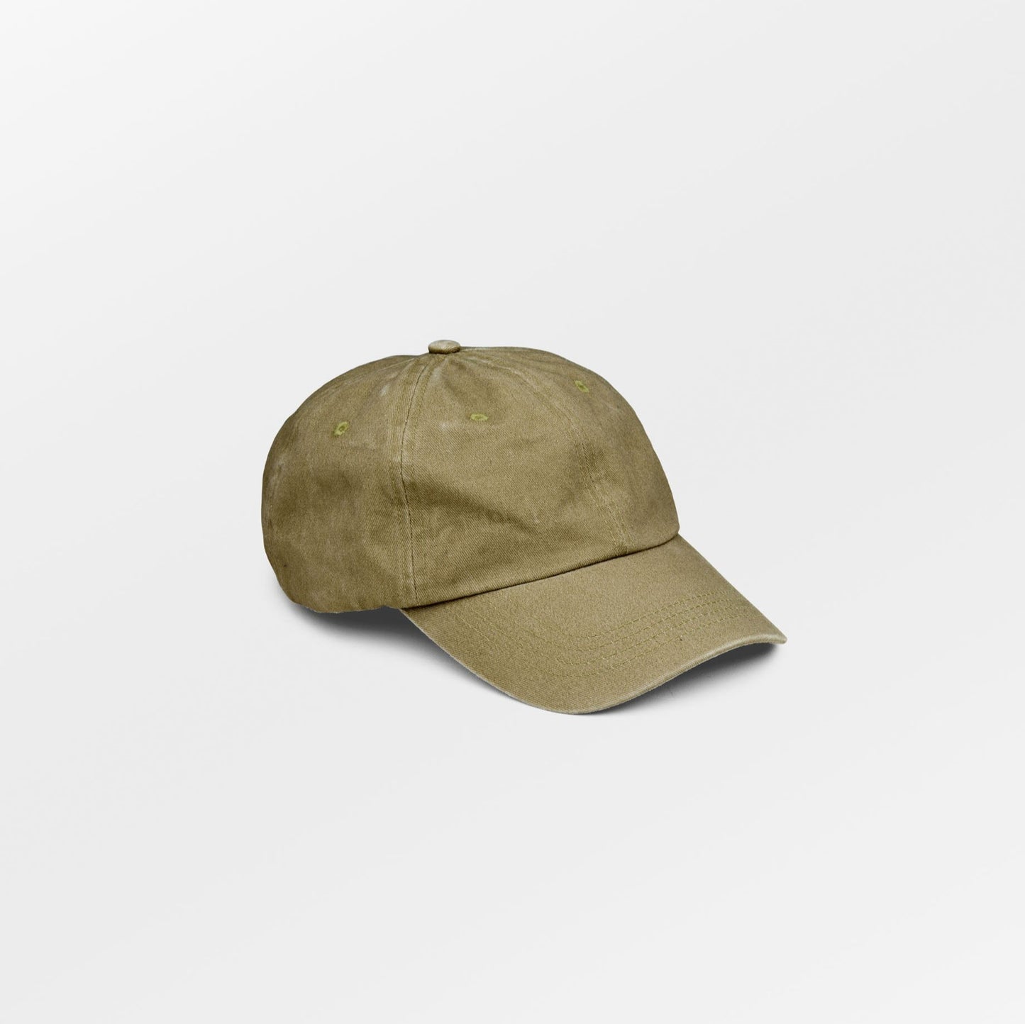 Becksöndergaard Vita Contrast Cap in Cement Beige, showcasing an adjustable design and a discreet logo at the back. The cap is displayed on a neutral background, highlighting its stylish and unisex appeal.