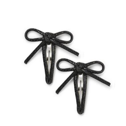 Becksöndergaard Black Glim Bow Hair Clips