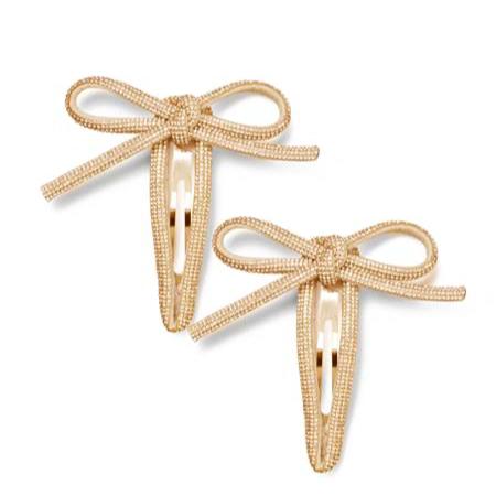 Becksöndergaard Gold Glim Bow Hair Clips