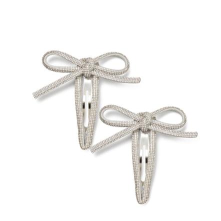 Becksöndergaard Silver Glim Bow Hair Clips