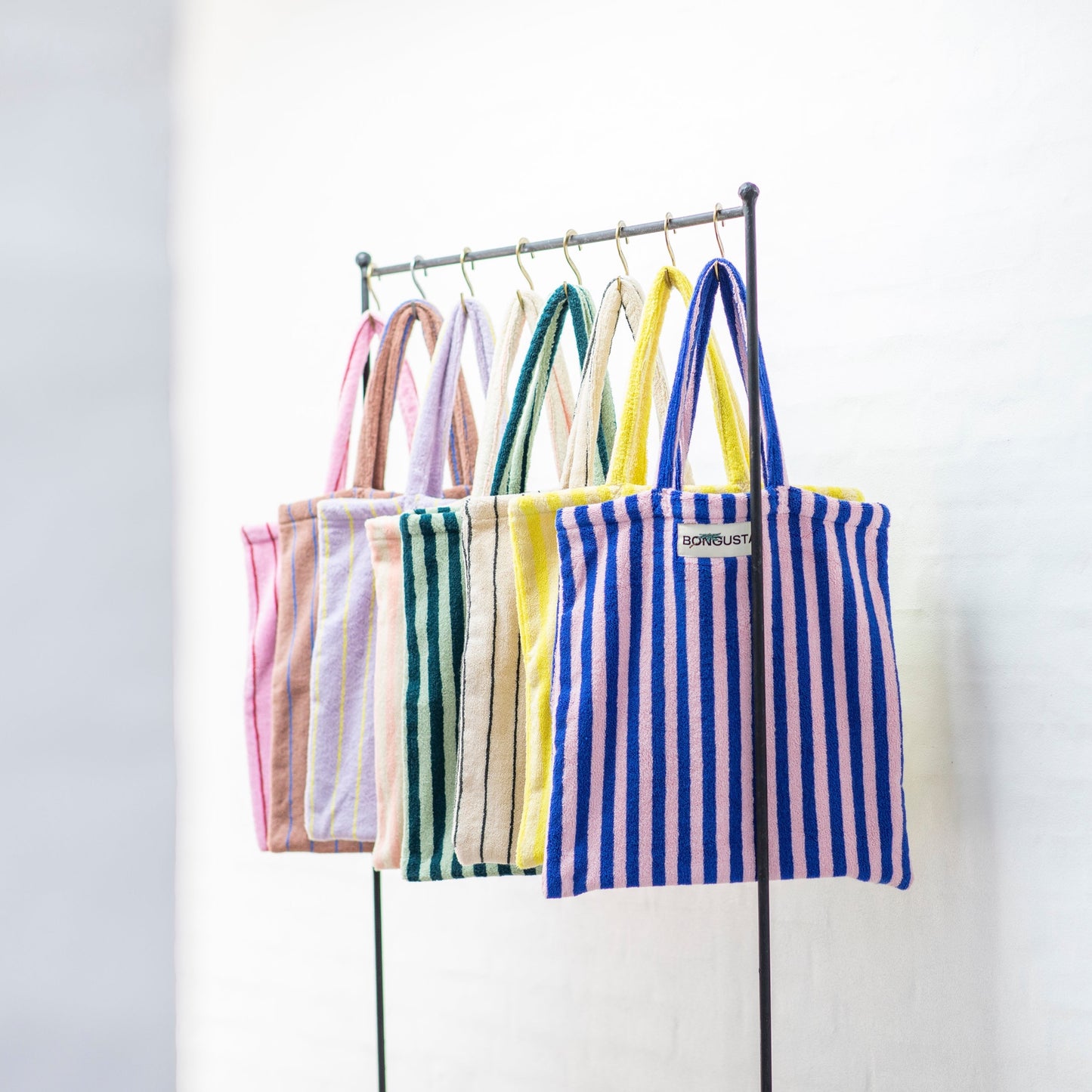 Bongusta Naram Tote Bag Dazzling Blue & Rose Stripe