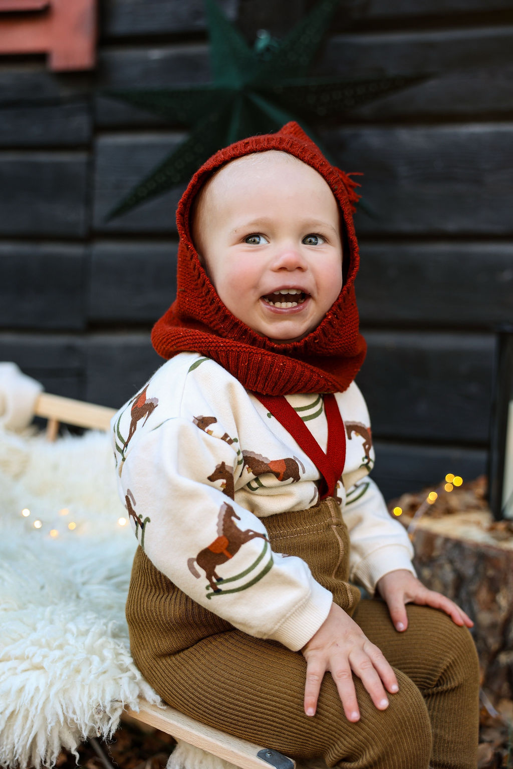 Silly Silas Acorn Brown w Maple Leaf Footless Tights