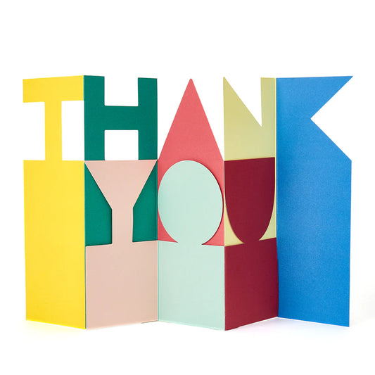 C&M Thank You Cut Out  Greeting Card