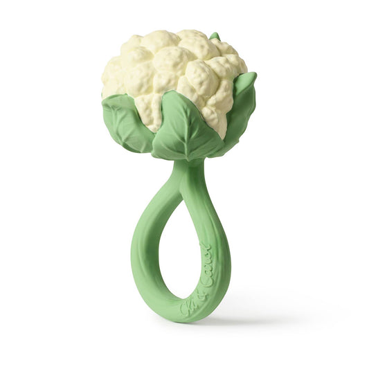 Cauliflower Natural Rubber Baby Rattle