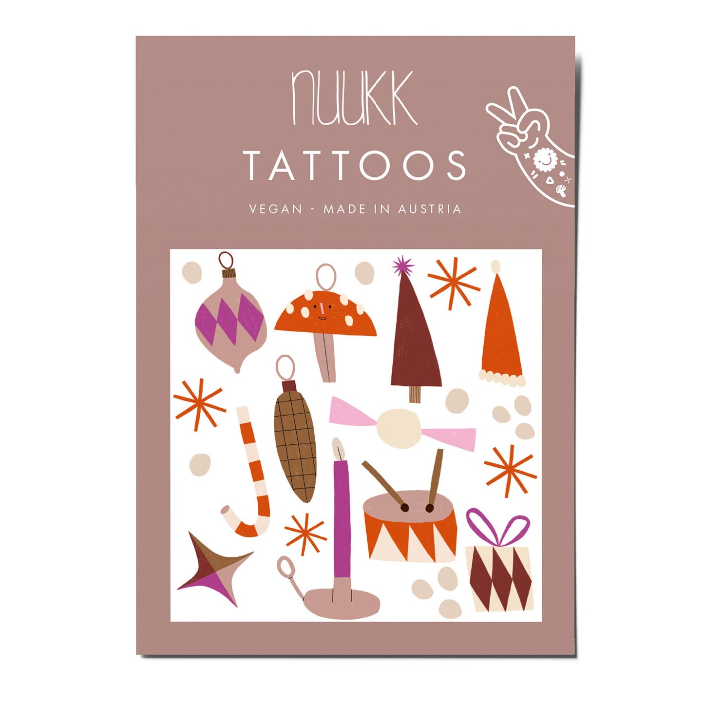 Christmas Organic Temporary Tattoos