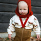 Silly Silas Acorn Brown w Maple Leaf Footless Tights