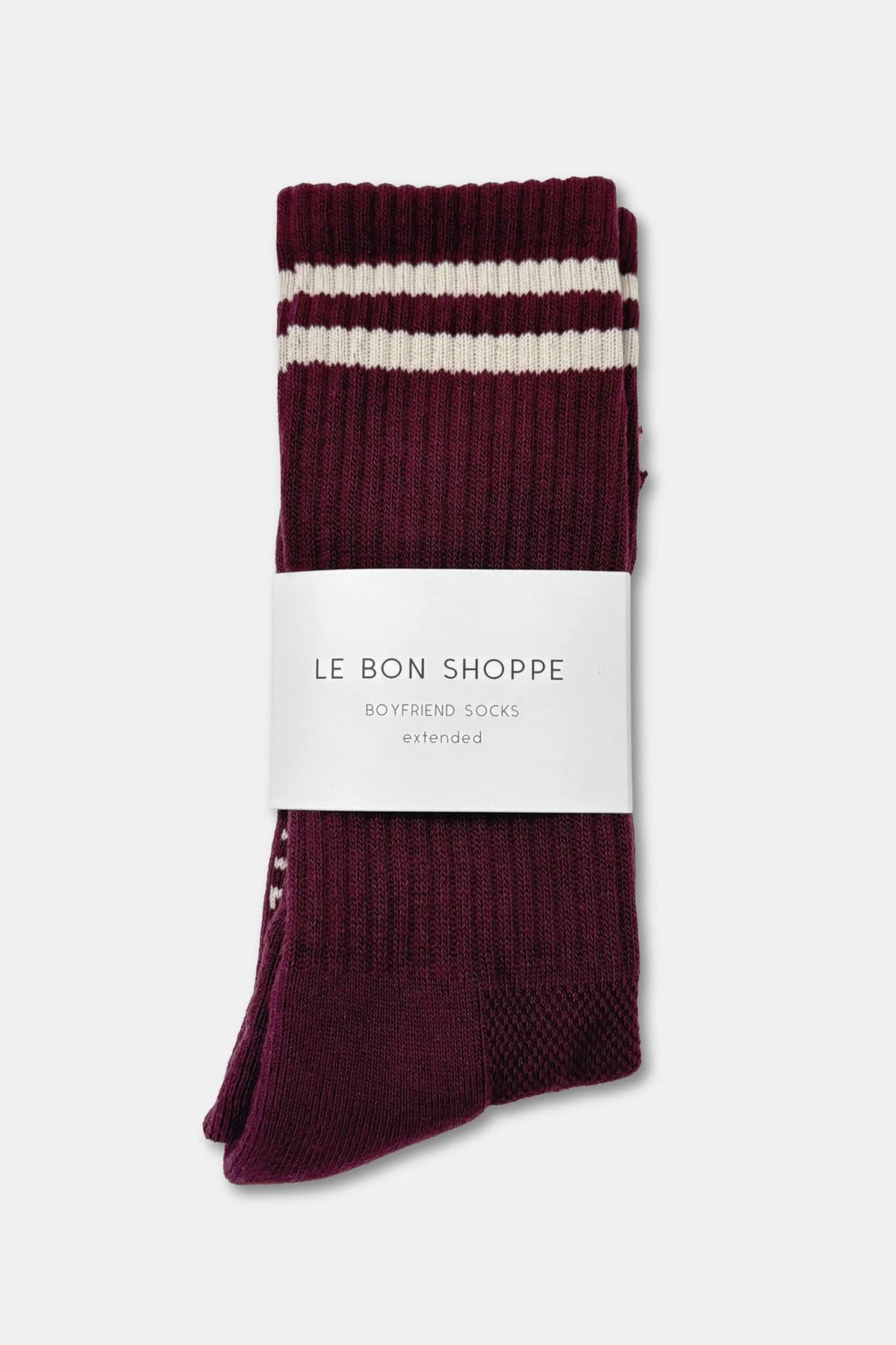 Le Bon Shoppe Maroon Extended Boyfriend Socks