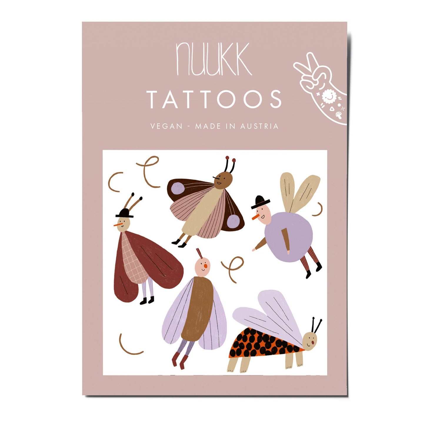 Flutter Friends Organic Temporary Tattoos