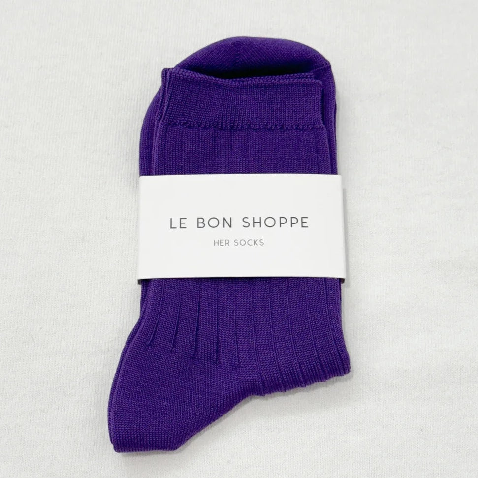 Le Bon Shoppe Eggplant Her Socks
