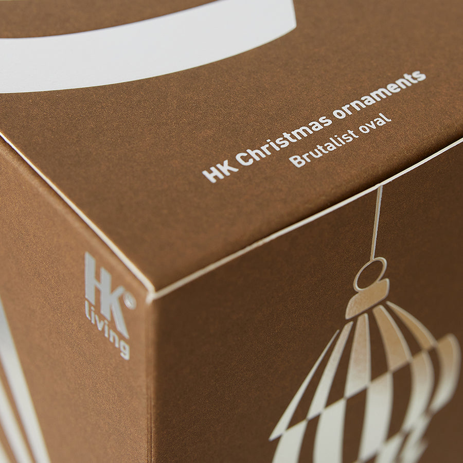HKliving Brutalist Oval Christmas Ornament