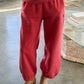 Le Bon Shoppe Coral Red French Terry Balloon Pants