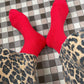 Le Bon Shoppe Red Lipstick Trouser Socks