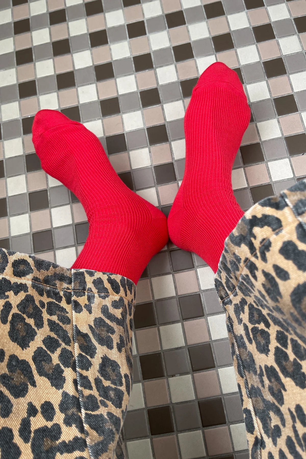 Le Bon Shoppe Red Lipstick Trouser Socks