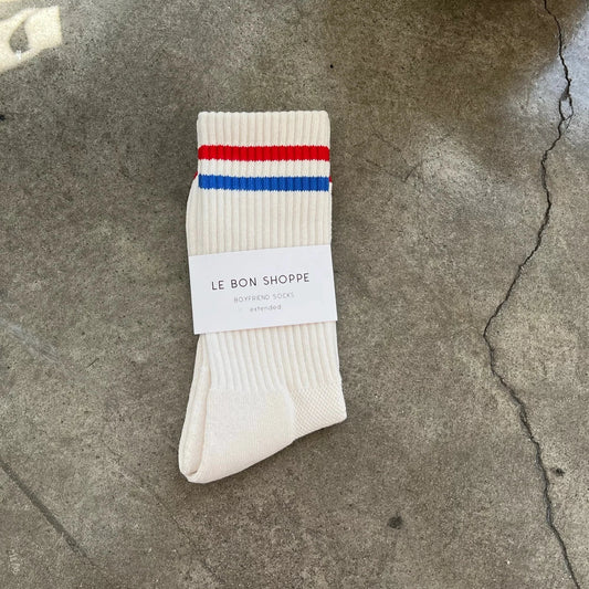 Le Bon Shoppe Milk Extended Boyfriend Socks