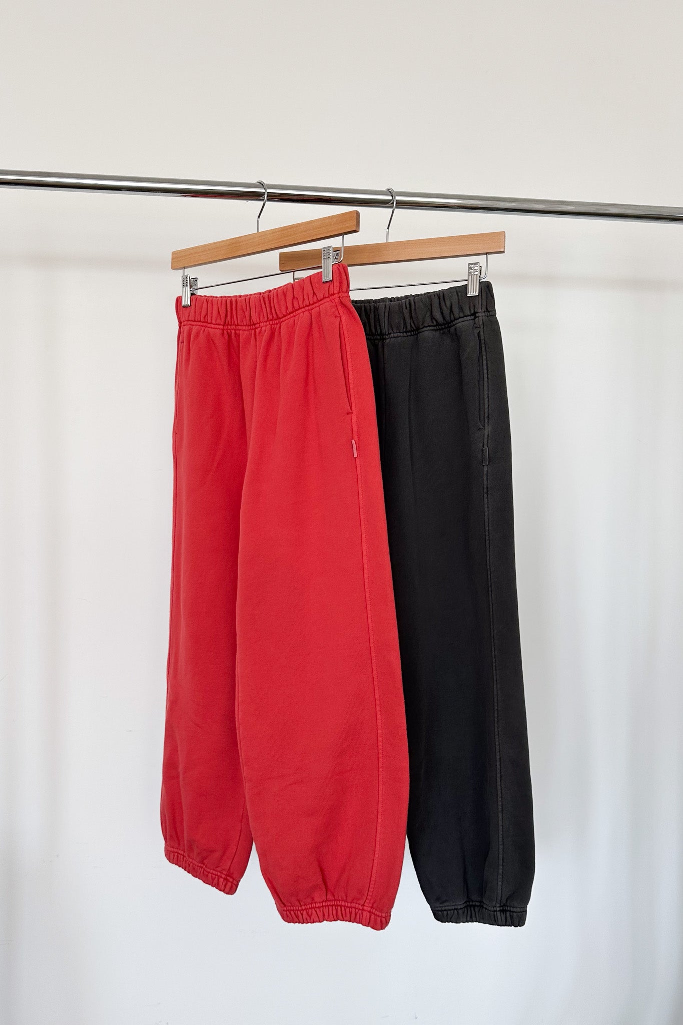 Le Bon Shoppe Coral Red French Terry Balloon Pants