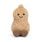 Jellycat Amuseables Peanut plush with a soft beige shell, tubby tummy, cheerful smile, milk chocolate boots, and a tousled tuft on top.