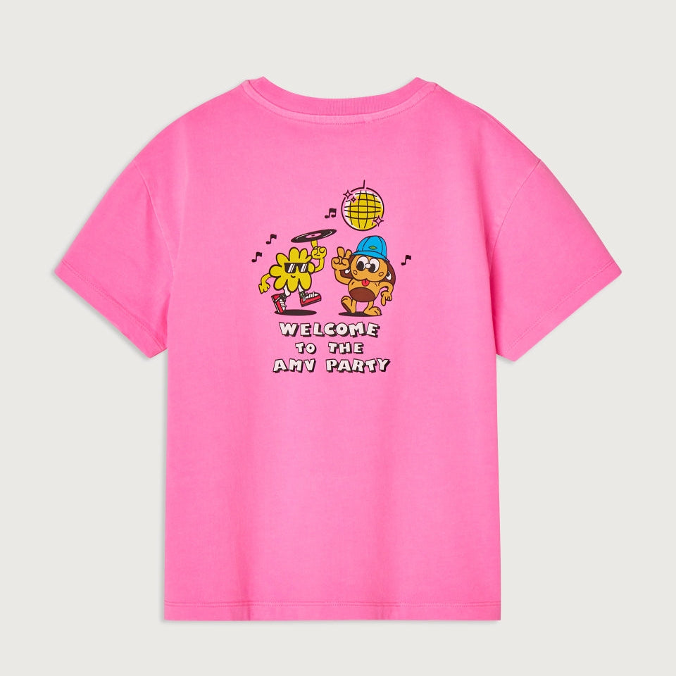 American Vintage Kids Fluo Pink Fizvalley T-Shirt