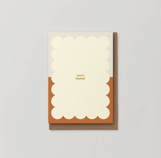 Kinshipped - You're Hitched! Foiled Wedding Day Greeting Card