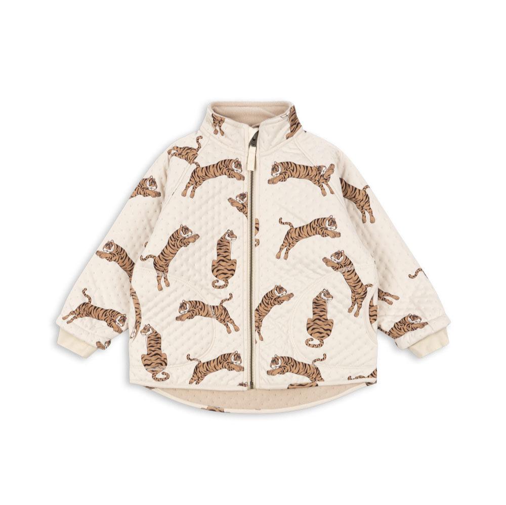 Konges Sløjd Tiger Thermo Jacket for kids, featuring a bold tiger print and insulated design.