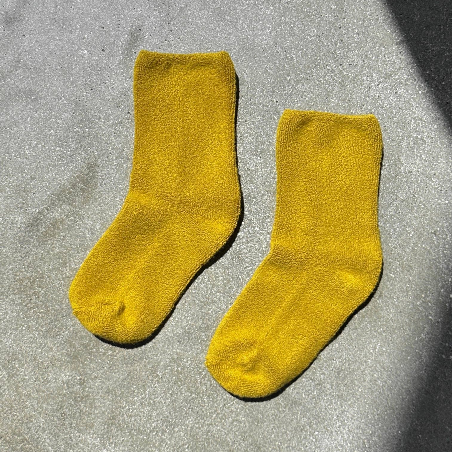 a pair of Olive green thick ankle socks