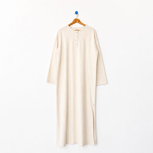 Le Bon Shoppe Naturel Soft Jersey Henley Dress