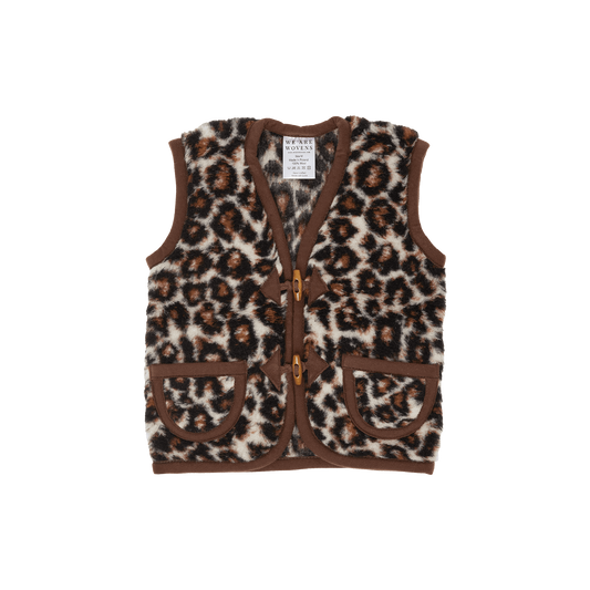 Leopard Woollen Kids Bodywarmer - limited edition