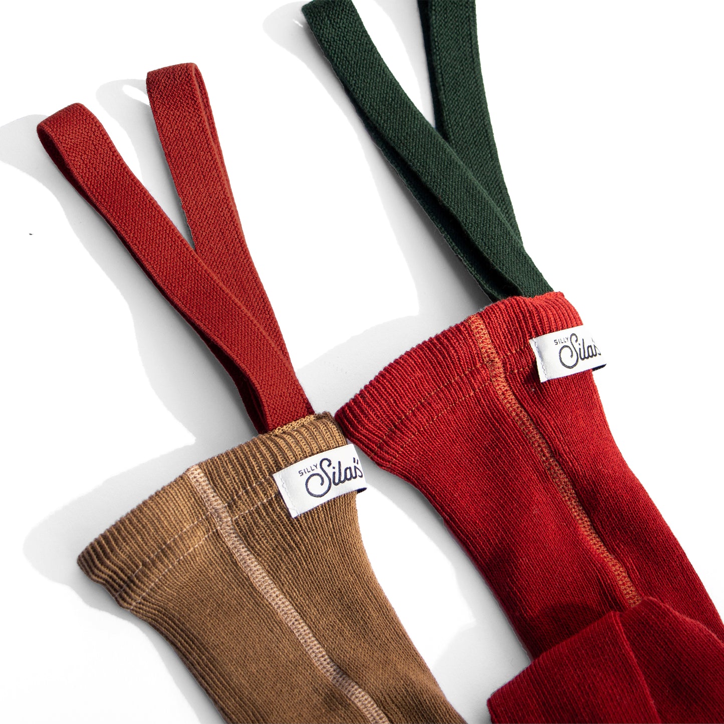 Silly Silas Maple Leaf w Dark Forest Green Footless Tights