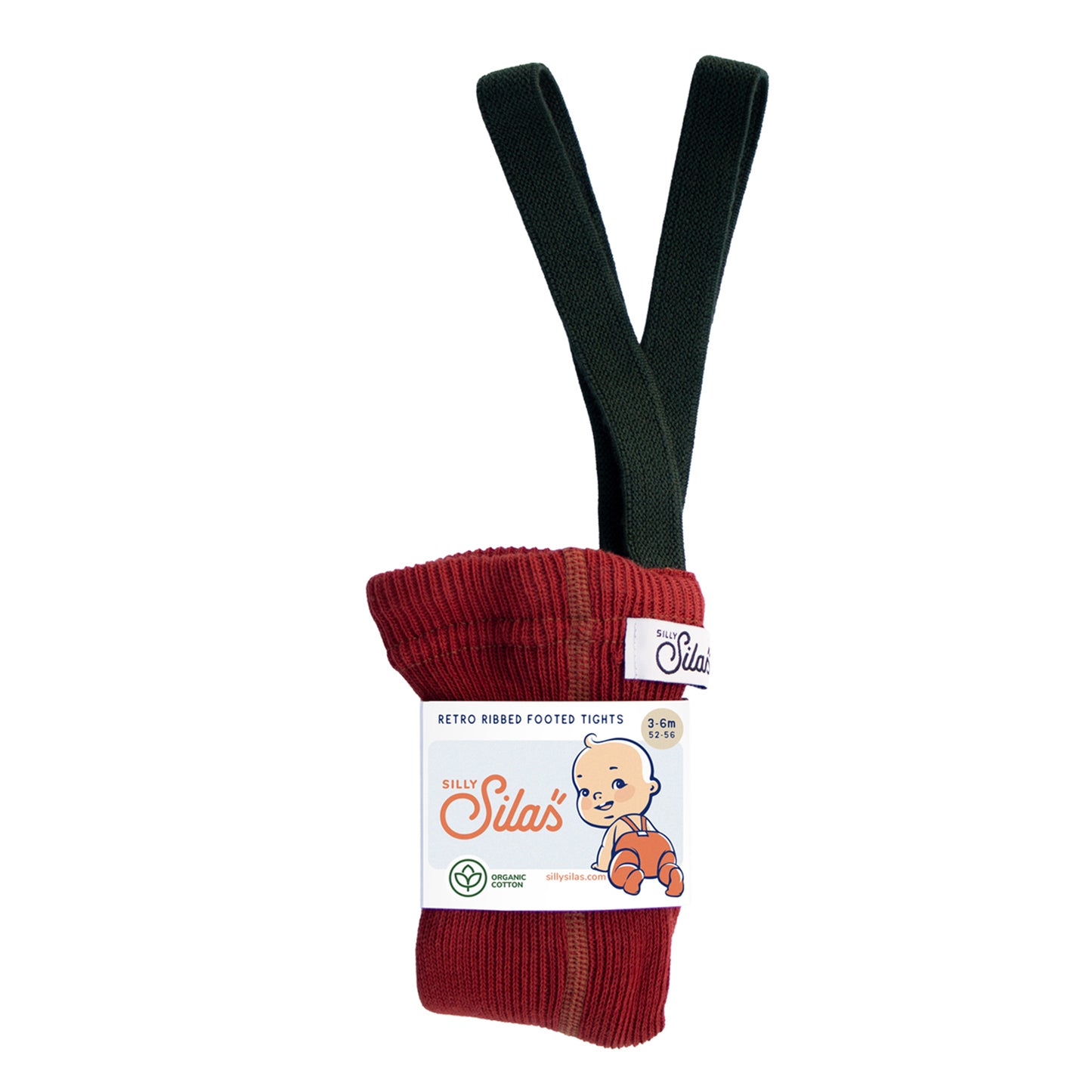 Silly Silas Maple Leaf w Dark Forest Green Footed Tights