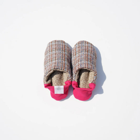 Merippa Slab Butcher Tweed × Herringbone Pink Room Shoes