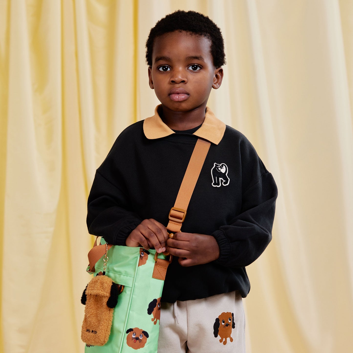 Mini Rodini Panther Patch Collar Sweatshirt