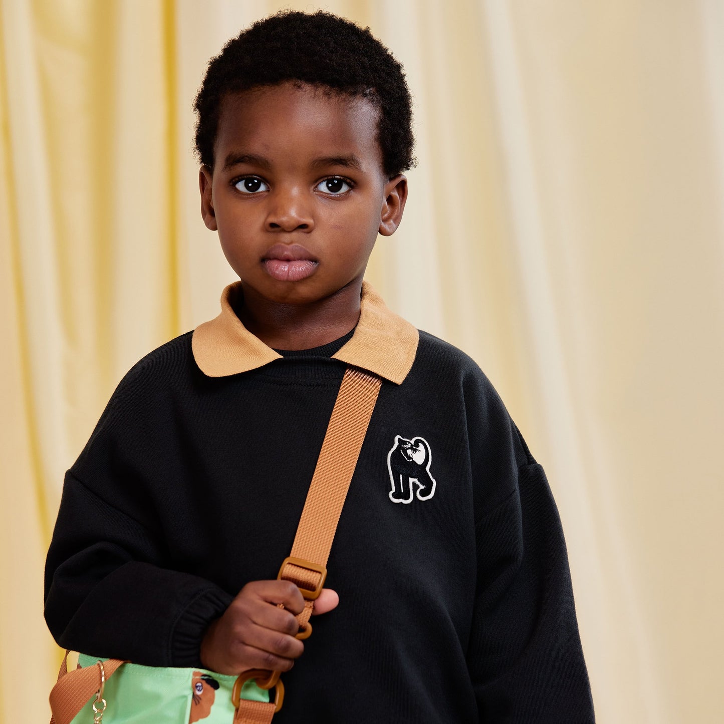 Mini Rodini Panther Patch Collar Sweatshirt