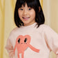 Mini Rodini Heart In Shoes Chenille Sweatshirt